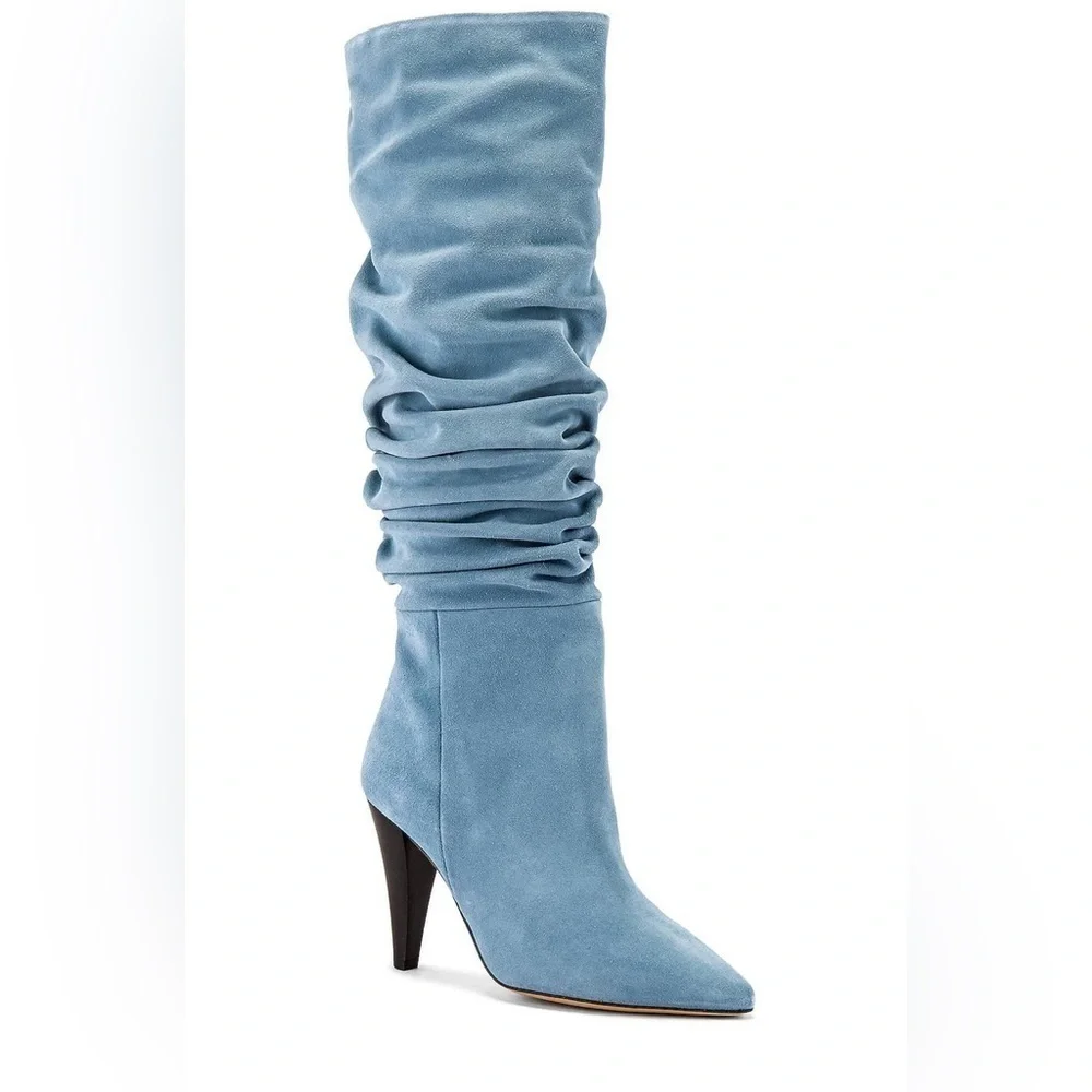 Nwt IRO Revolve Bailey Boot In Light Blue Suede Knee High Boot SIZE 36-6 - Picture 4 of 8